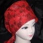 Ladies Nurses Scrubs Surgical Medical Scrub Caps Cap  Pixie Hat Shades Of Red And Glitter