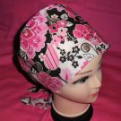 Ladies Nurses Scrubs Surgical Medical Scrub Caps Cap Pixie Hat Pink Glitter