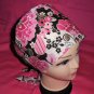 Ladies Nurses Scrubs Surgical Medical Scrub Caps Cap Pixie Hat Pink Glitter