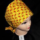 Ladies Nurses Scrubs Surgical Medical Scrub Caps Cap Affordable Lots Of Red Ladybugs