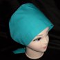 Ladies Nurses Scrubs Scrub Caps Hats Pixie Cap Surgery Scrub Hat SOLID TURQUOISE