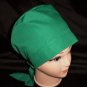 Ladies Nurses Scrubs Scrub Caps Hats Pixie Cap Surgery Scrub Hat SOLID EMERALD GREEN
