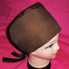 Ladies Scrubs Scrub Caps Hat Pixie Surgical Medical Cap Hats SOLID BROWN