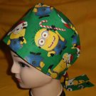 Minions Christmas Ladies Nurses Surgical Scrubs Hats Pixie Scrub Caps
