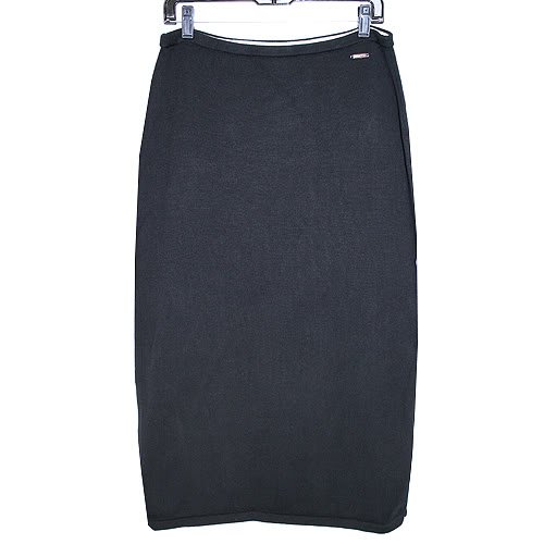 TOMMY HILFIGER Long Black Knit Skirt Size Large (L)