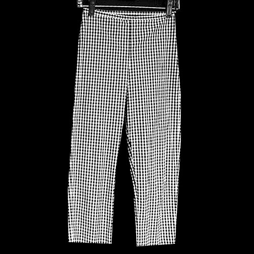 black and white gingham pants