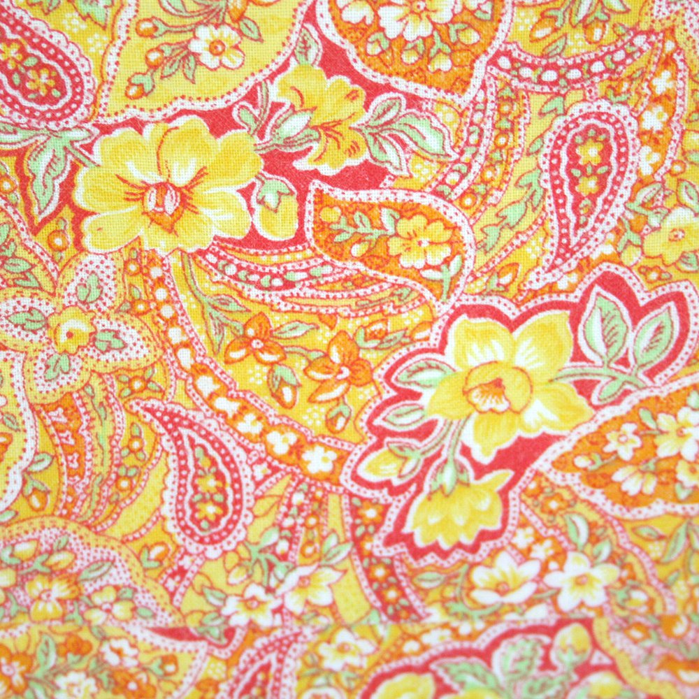J McLaughlin Orange Floral Paisley Print Halter Cotton Sun Dress