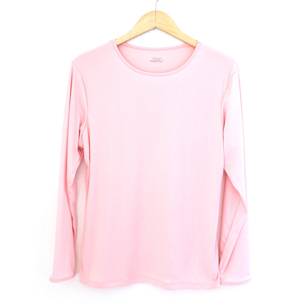 Cuddl Duds Stretchy Under Layer Shirt (Ski) Light Pink Women's Size