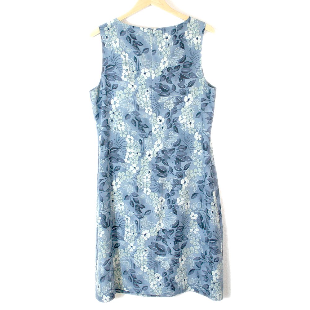 Tommy Bahama Blue Floral Print Silk Sheath Dress Lined Women's Size 16 (XL)