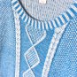 Super Soft Mossimo Blue Acid Wash Cable Knit Sweater Jumper Junior's Size XL