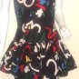 Vintage 1980's Abstract Strapless Party Dress XS S