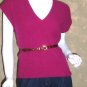 Vintage Fuchsia Pink Angora Sweater Vest Vneck Top M ps
