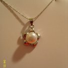 Flower Pearl Pendant Necklace