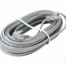 25ft 25' Silver Gray Telephone Phone Line Cord Cable 4 Conductor NEW