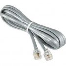7ft 7'  Silver Gray Telephone Phone Line Cord Cable 4 Conductor NEW
