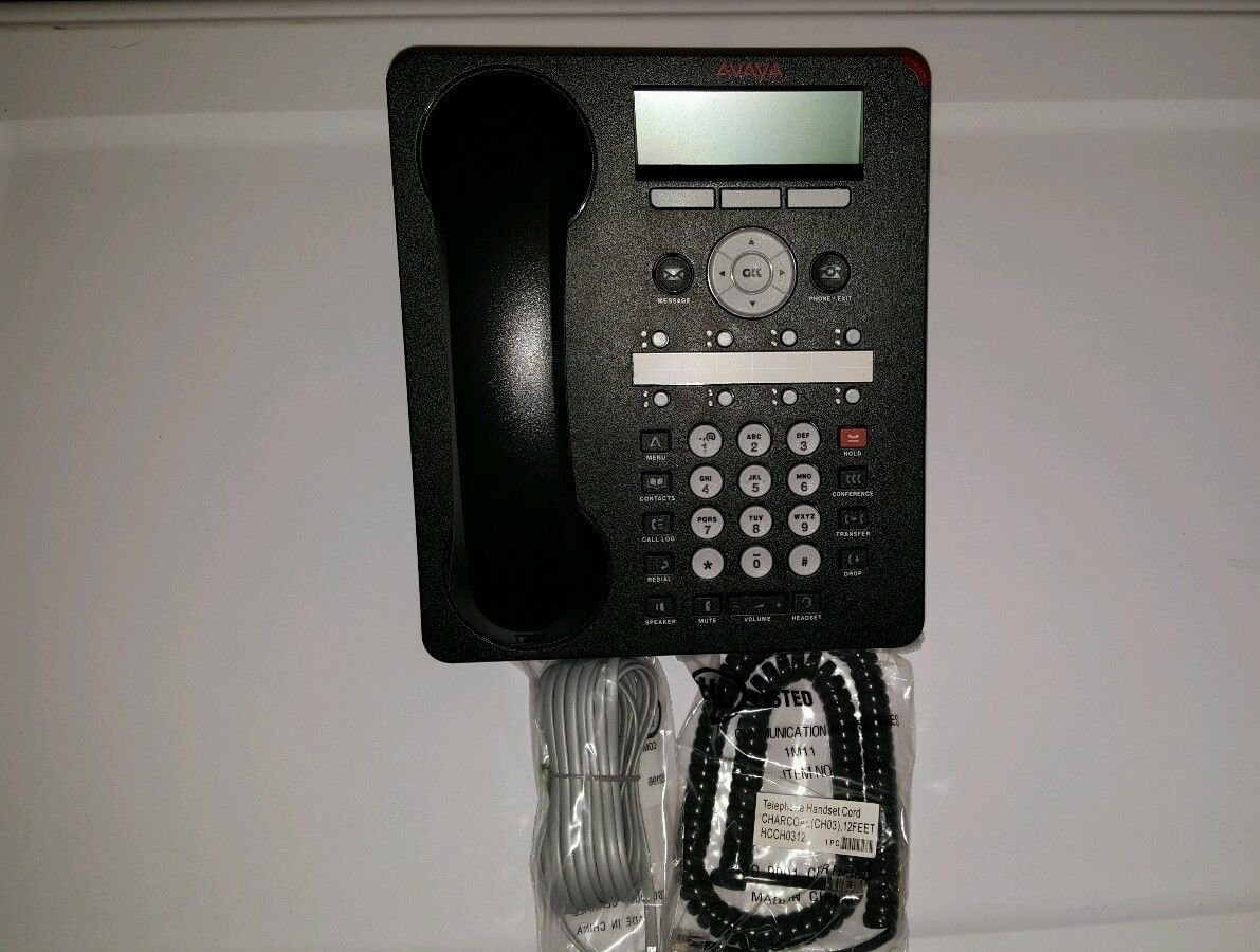 AVAYA 1608-I IP Phone VOIP TELEPHONE 700458532 w/ New Handset cord and