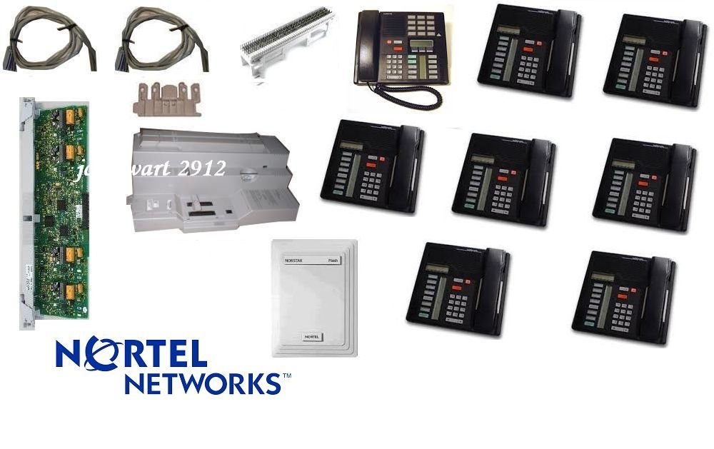 NORTEL NORSTAR CICS 4X8 PHONE SYSTEM (1) M7310 PHONE (7) M7208 PHONES
