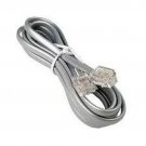 NEW 9FT RJ11 4C Modular Telephone Extension Phone Base Cord Cable Line Wire Gray