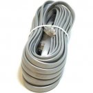 NEW 25ft Silver Telephone Line Cord Cable Wire 4C RJ11 DSL Fax Phone to Wall