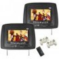 Car Headrest DVD Player/Game System Black (pair) - 7 Inch