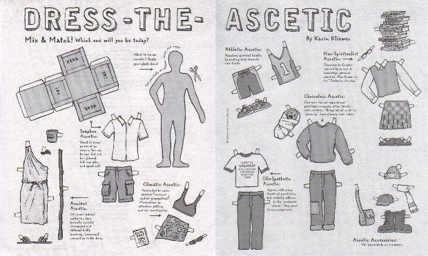 DRESS-THE-ASCETIC Unusual Canadian Magazine Paper Dolls 2 PAGES