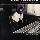I Just Called To Say I Love You STEVIE WONDER Sheet Music 1984