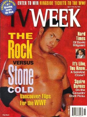 TV Week April 10, 1999 THE ROCK 1 of 2 Covers