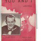 YOU AND I Theme Song of Maxwell House Coffee-Time Original Sheet Music 1941