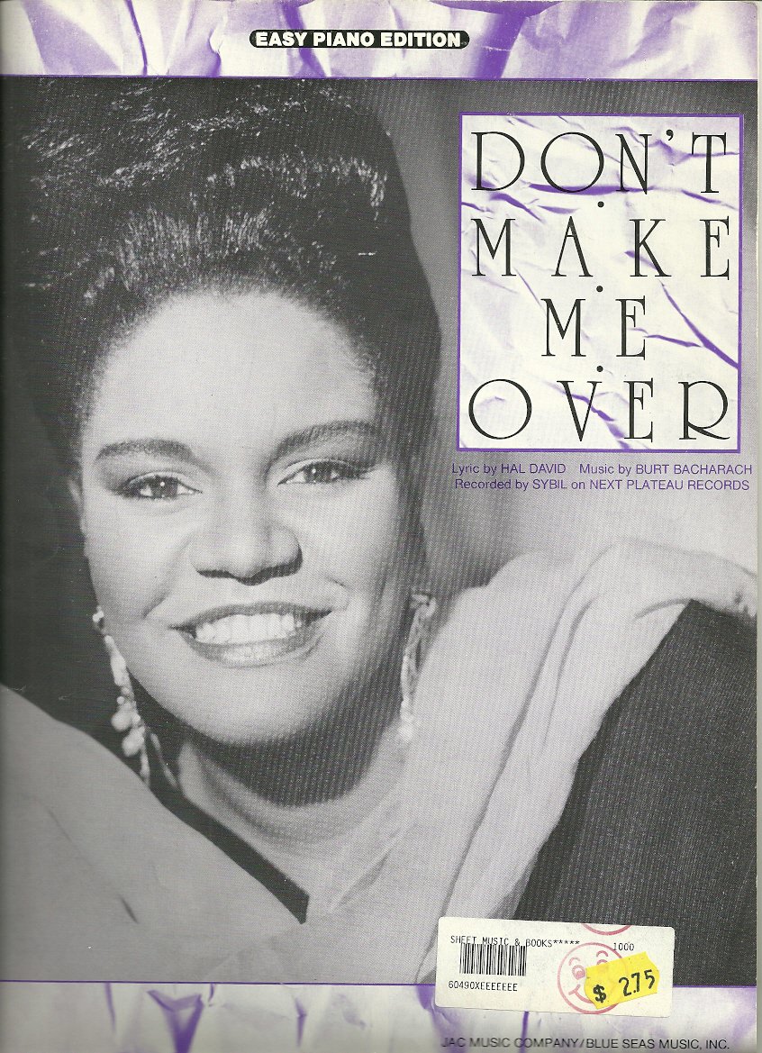 DON`T MAKE ME OVER Original Easy Piano Sheet Music SYBIL Old Store Stock!