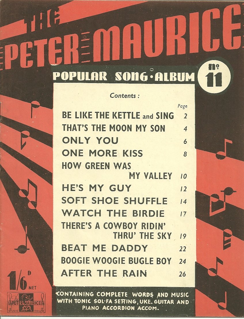 THE PETER MAURICE POPULAR SONG ALBUM Contains 12 Great Hits From The 1940s