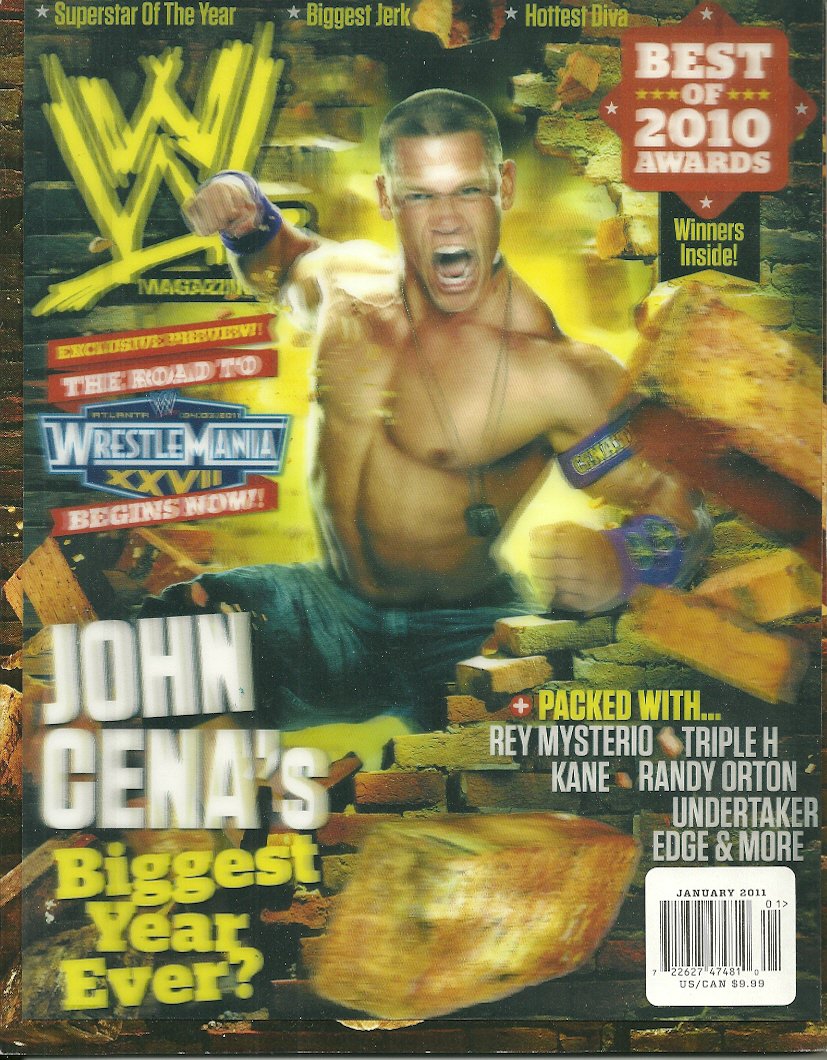 WWE MAGAZINE January 2011 JOHN CENA'S BIGGEST YEAR EVER Best of 2010 ...