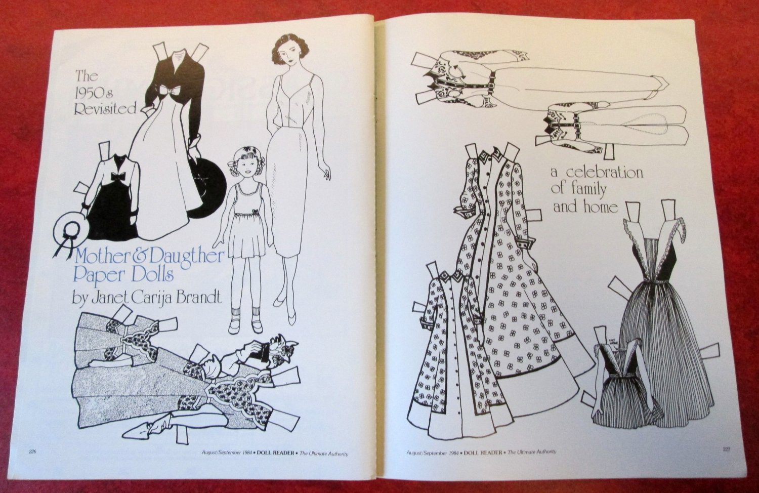 MOTHER & DAUGHTER Magazine Paper Dolls by Janet Carija Brandt 1984
