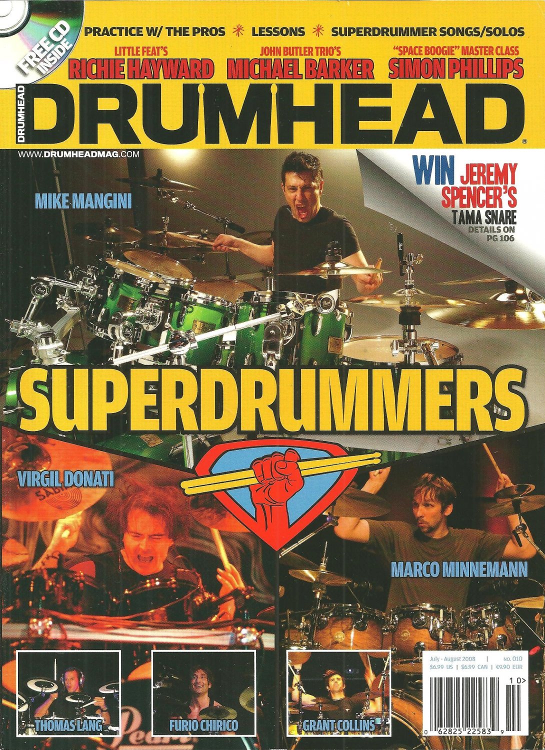 DRUMHEAD MAGAZINE July/August 2009 VIRGIL DONATI Marco Minnemann MIKE MANGINI