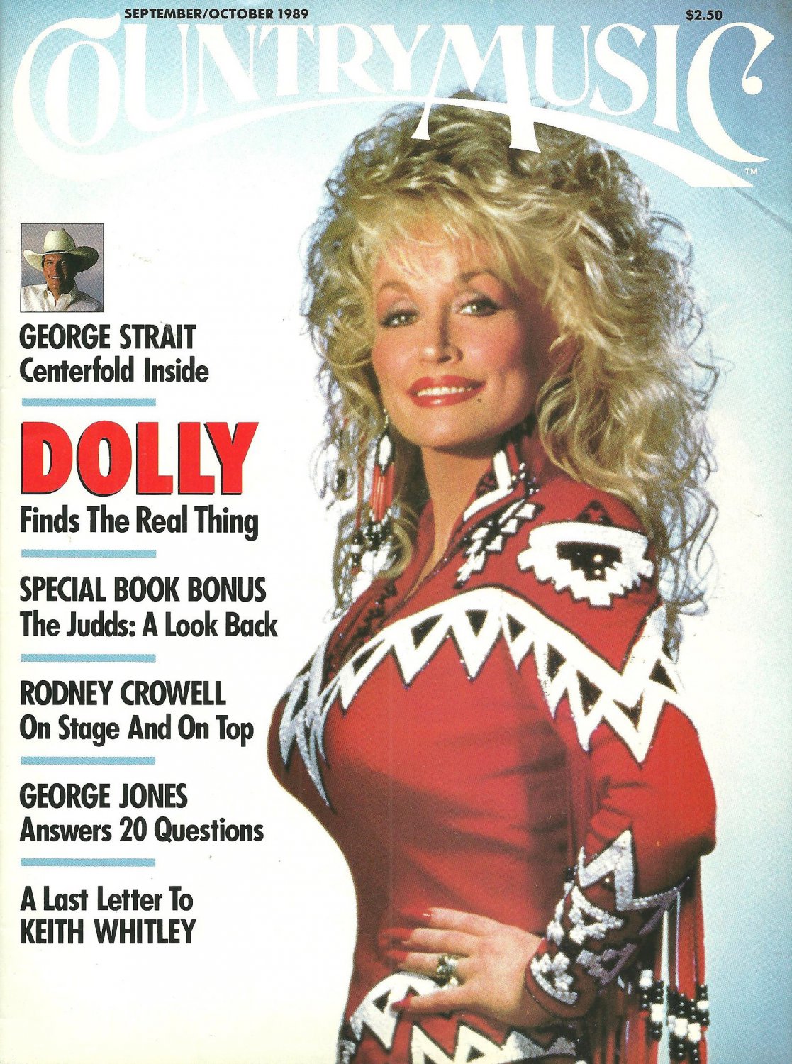 COUNTRY MUSIC MAGAZINE September/October 1989 DOLLY PARTON George Strait JU...