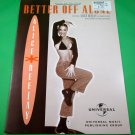 BETTER OFF ALONE Original Sheet Music Edition ALICE DEEJAY COVER PHOTO © 1999