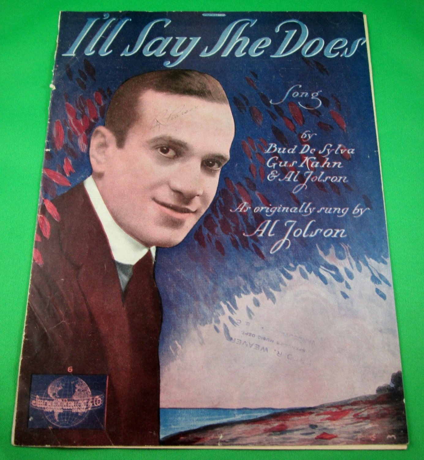 I'LL SAY SHE DOES Vintage Piano/Voice Sheet Music AL JOLSON Â© 1943