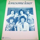 LONESOME LOSER Piano/Vocal/Guitar Sheet Music LITTLE RIVER BAND © 1979