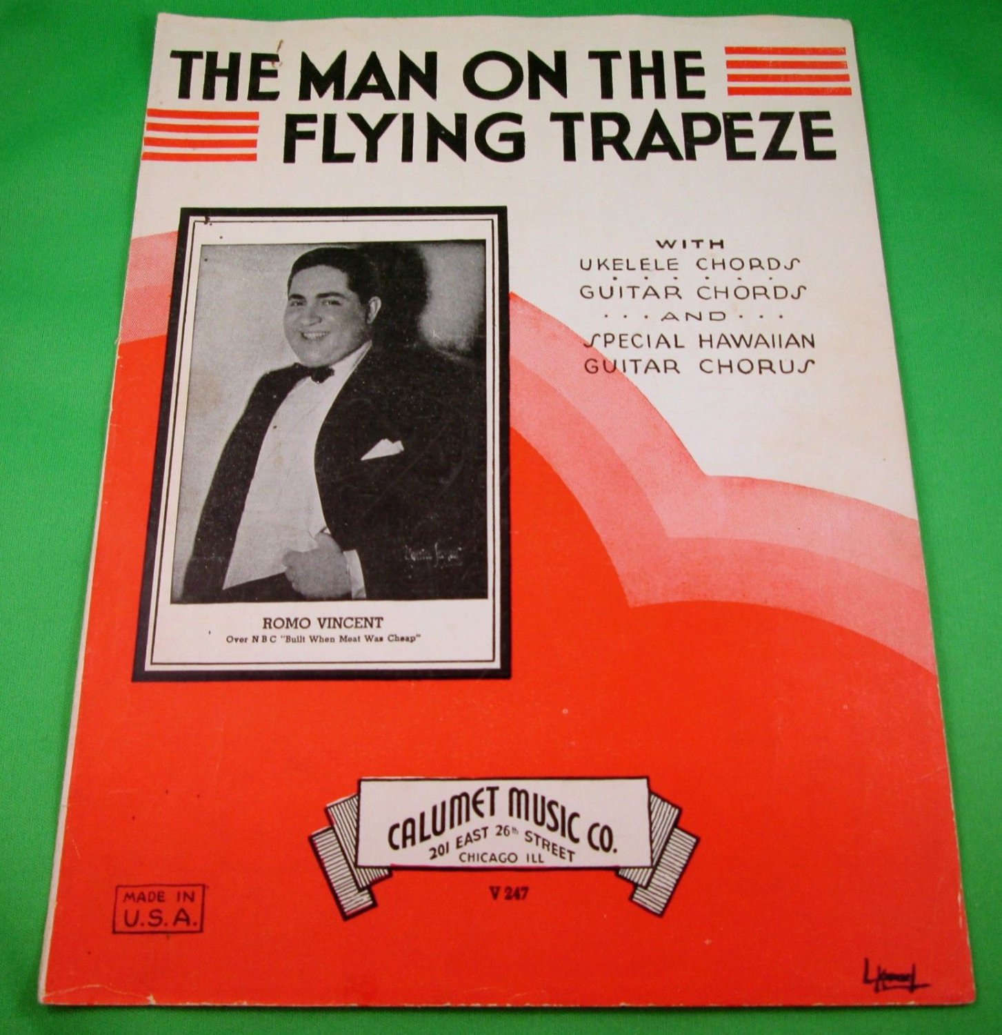 THE MAN ON THE FLYING TRAPEZE Piano/Vocal/Guitar Sheet Music ROMO ...