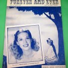 FOREVER AND EVER Vintage Piano/Vocal Sheet Music DINAH SHORE © 1948
