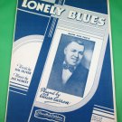 LONELY BLUES Vintage Piano/Vocal/Guitar/Uke Sheet Music ALLAN CARRON © 1933