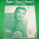 HURRY! HURRY! HURRY! (BACK TO ME) Piano/Vocal Sheet Music DON REID © 1949