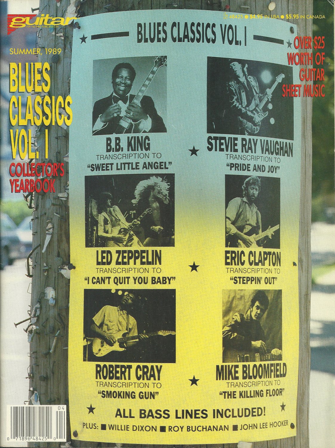 GUITAR MAGAZINE Blues Classics Vol 1 Collectors Yearbook Summer 1989 SHEET MUSIC