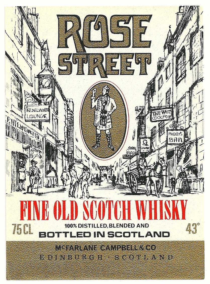 ROSE STREET Fine Old Scotch Whisky Label