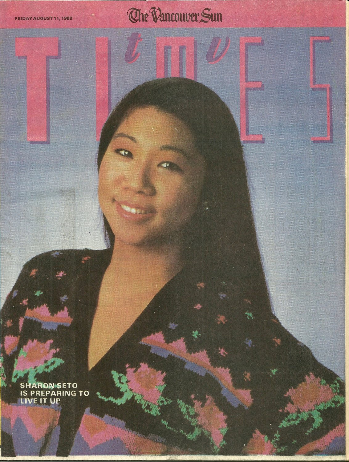 TV TIMES August 11, 1989 SHARON SETO
