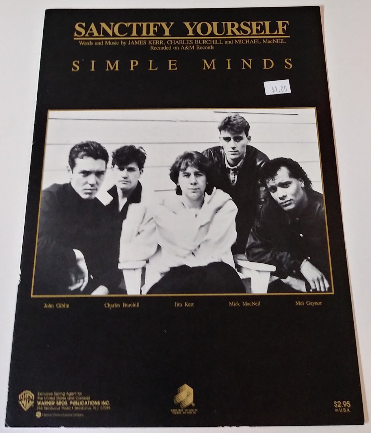 SANCTIFY YOURSELF Piano/Vocal/Guitar Sheet Music SIMPLE MINDS Â© 1986