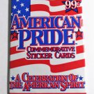 AMERICAN PRIDE COMMEMORATIVE STICKER CARDS Sealed Pack of 5 Trading Cards