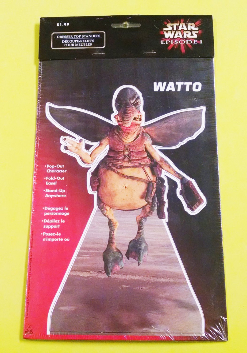 STAR WARS WATTO Die-Cut Pop-Out Stand-Up Character w/ Easel 10" High