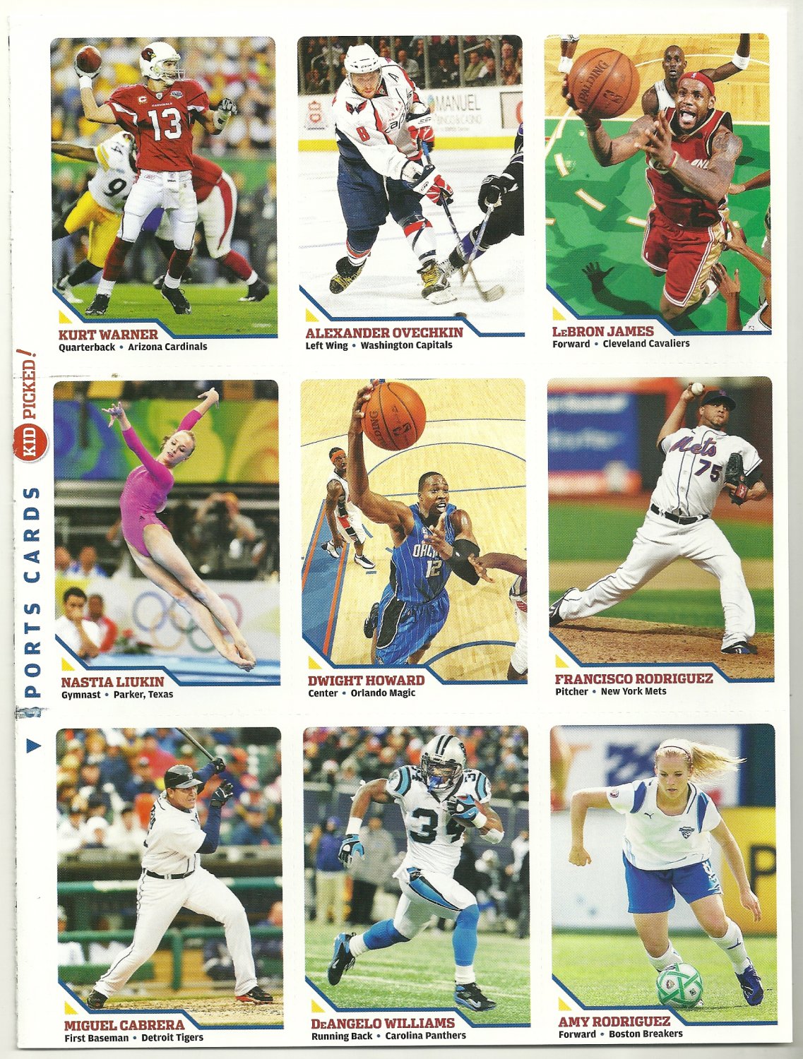 Si Sports Illustrated For Kids Sheet 9 Trading Cards 379 387 Lebron James