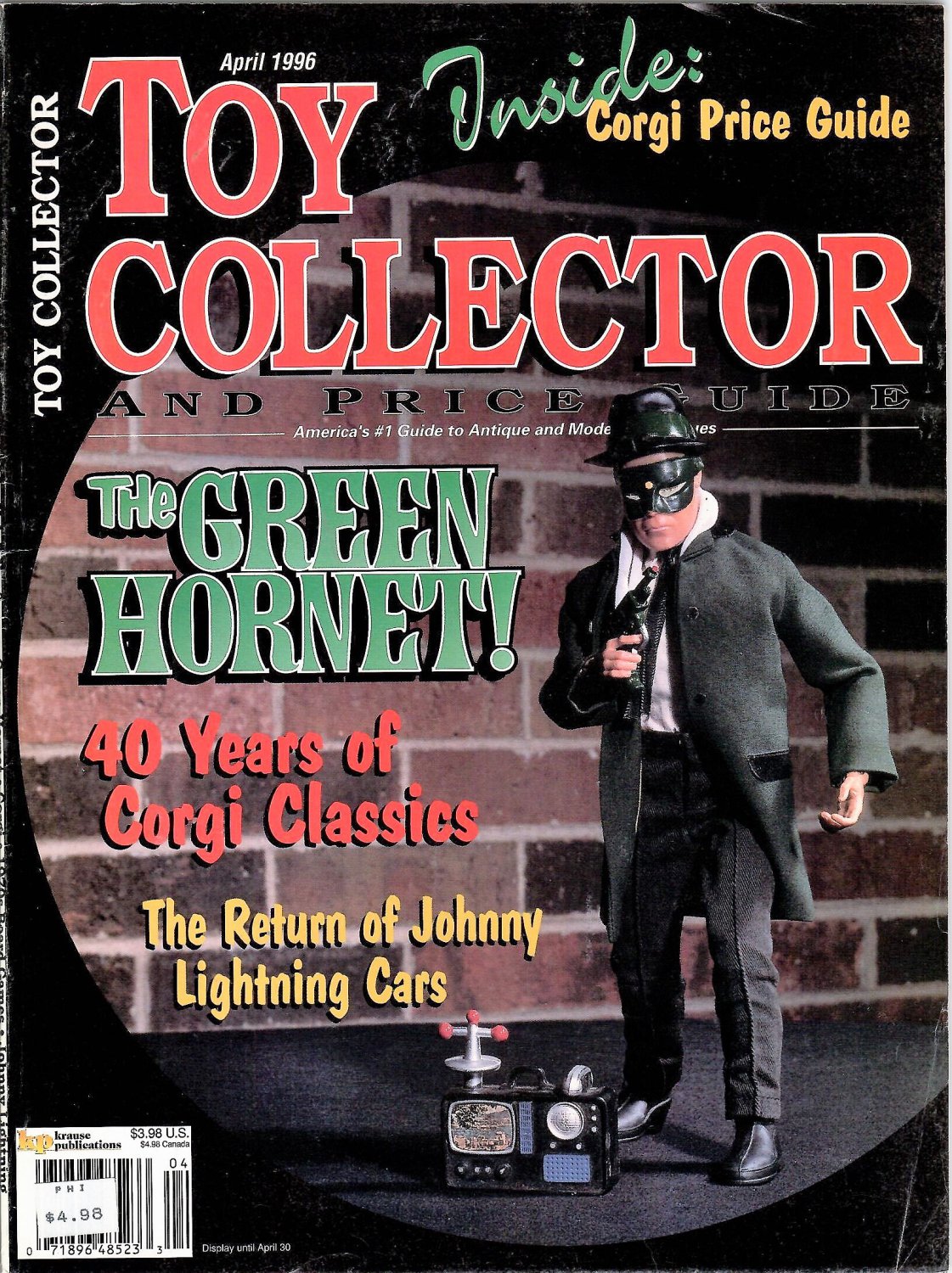 TOY COLLECTOR AND PRICE GUIDE MAGAZINE April 1996 GREEN HORNET Corgi TV GAMES