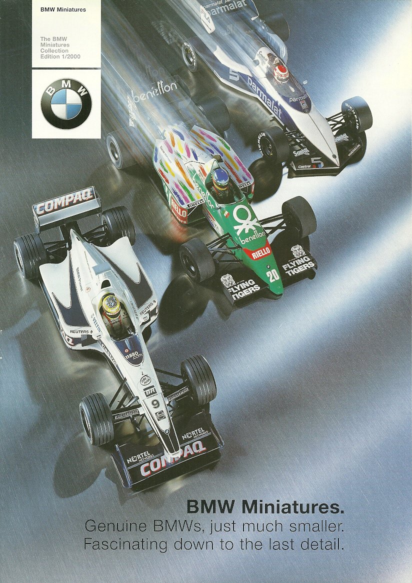 BMW MINIATURES Large Fold-Out Double-Sided Poster - 1:18 1:24 1:43 1:87 Scales